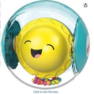 Fisher Price Hello Sunshine Rattle Ball Sensory Baby Toy Sun Rainbow Beads